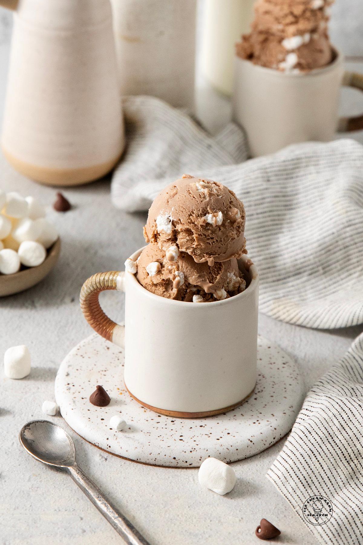 Homemade Ice Cream with Hot Chocolate Mix