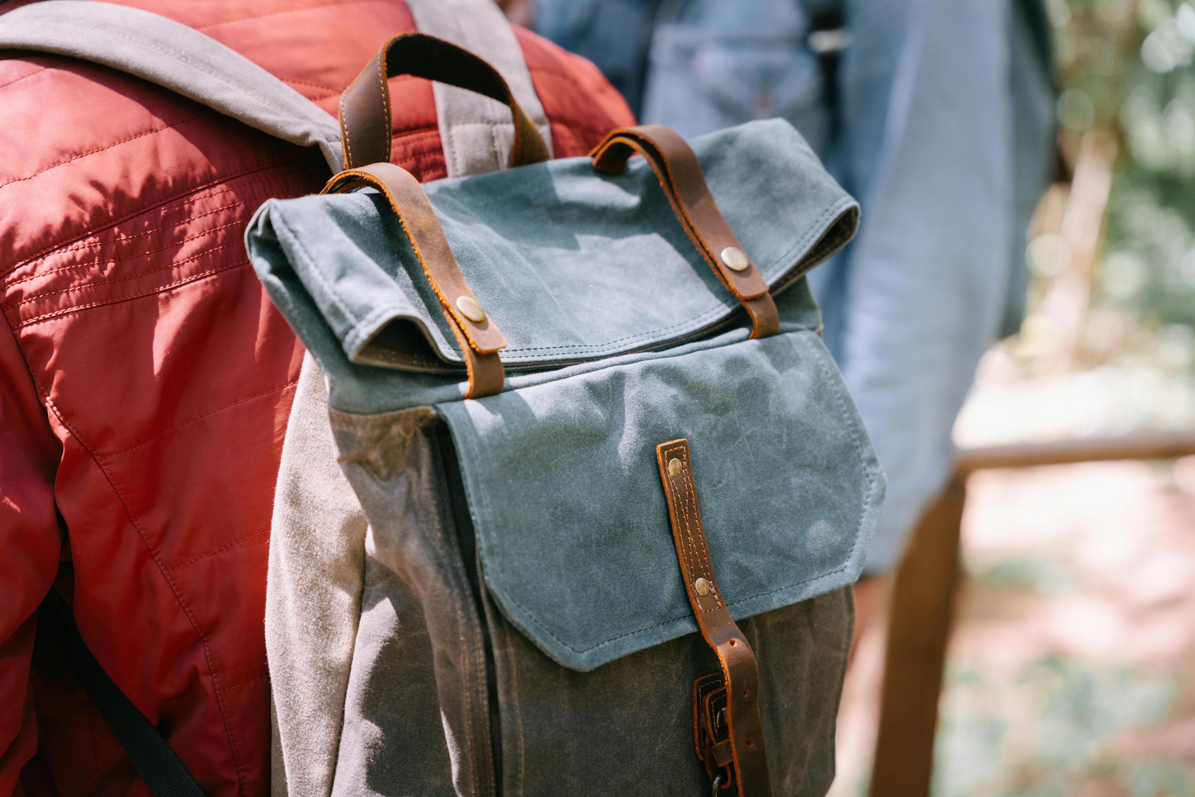 close-up shot of the Wanderlust backpack showcasing its design and details