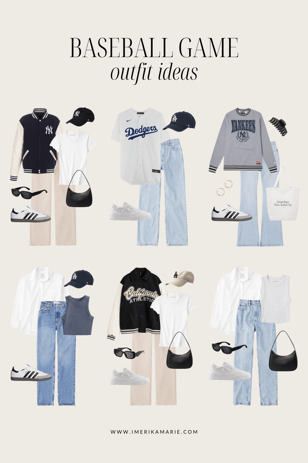 seven chic baseball game outfits for a date night