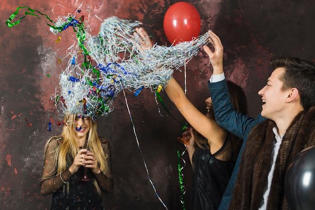 A chaotic but fun New Year's Eve party scene