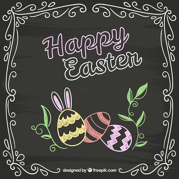 textured Easter chalkboard art
