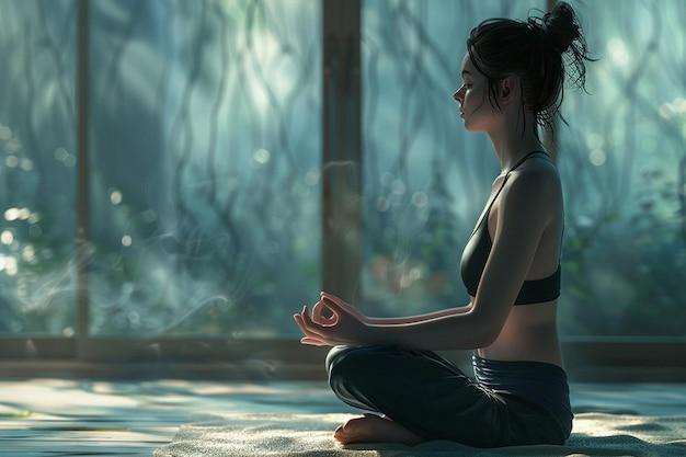 woman practicing mindfulness meditation
