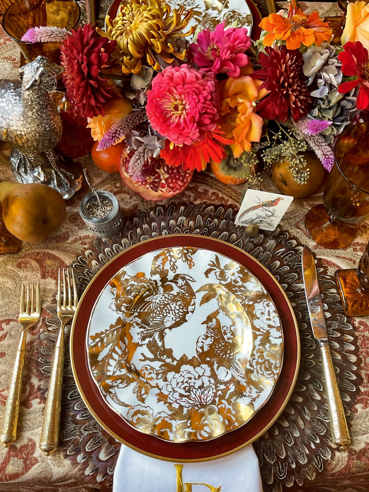eclectic Thanksgiving table setting