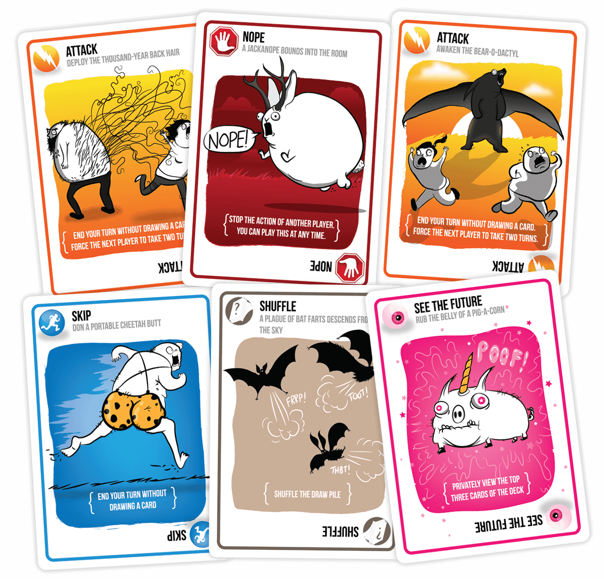 exploding kittens card game in action