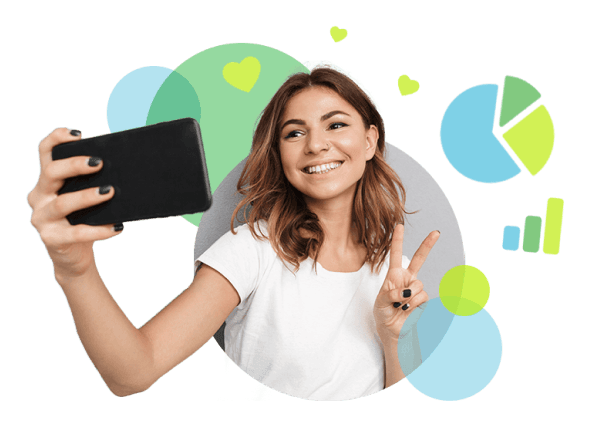 woman using instagram analytics tool