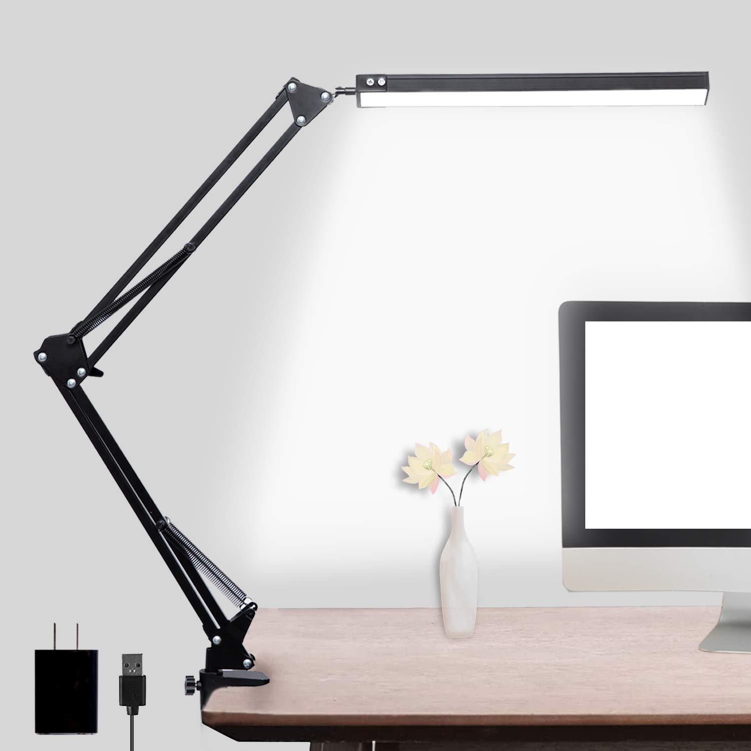 Close-up of adjustable desk lamp arm