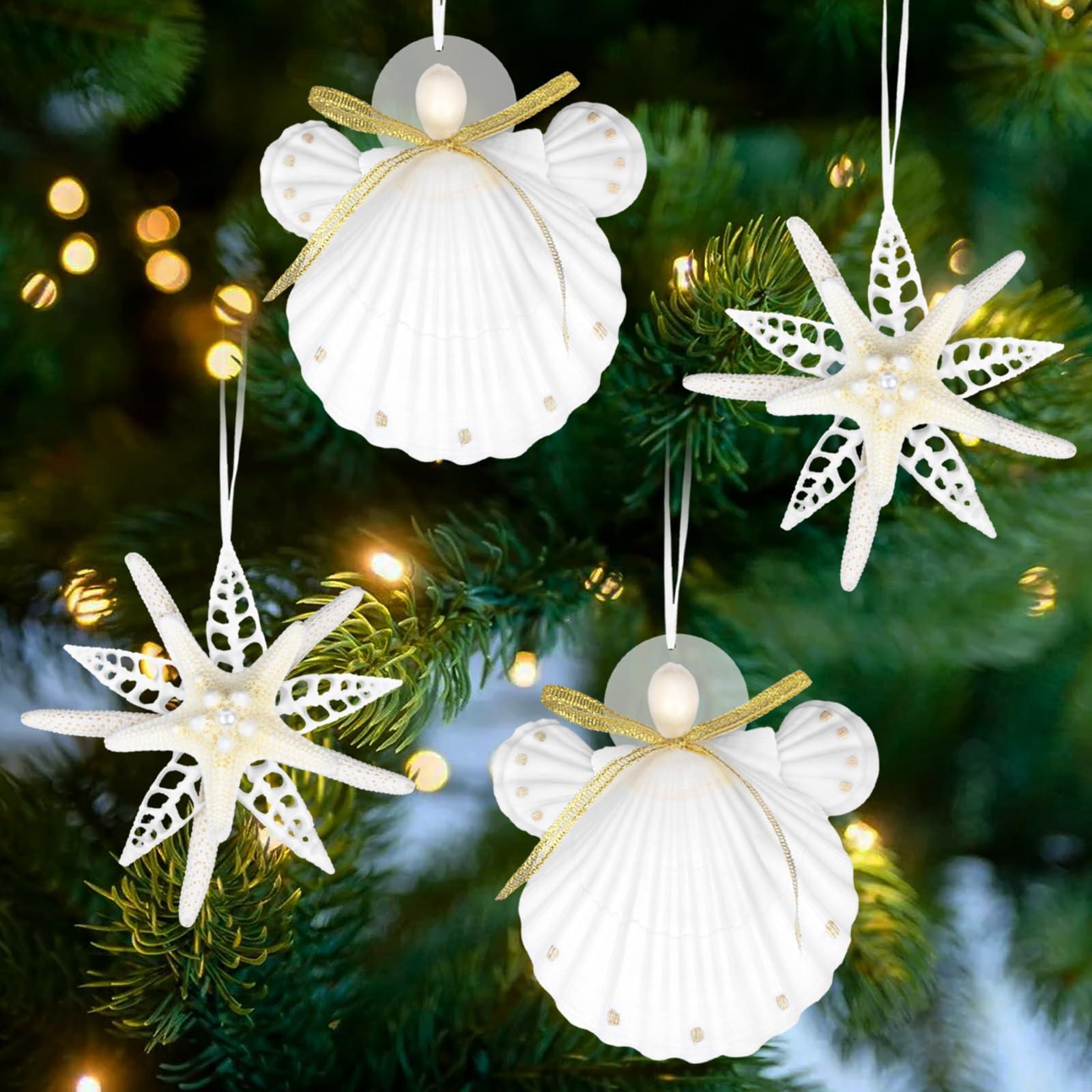 handmade seashell christmas ornaments