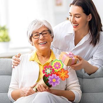 woman crafting spring flowers