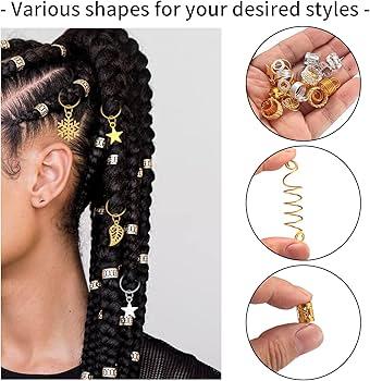 various hair accessories used in braids