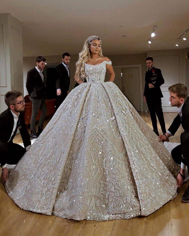 Bride in a ball gown wedding dress