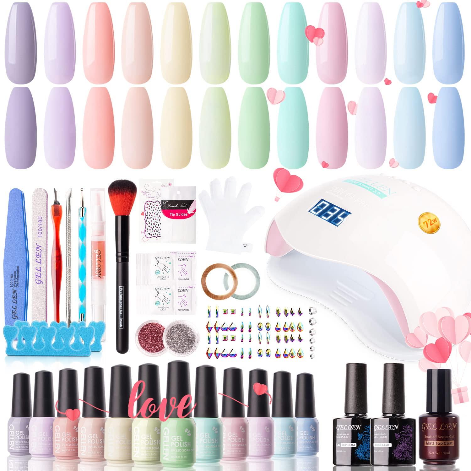 top 3 gel nail kits displayed