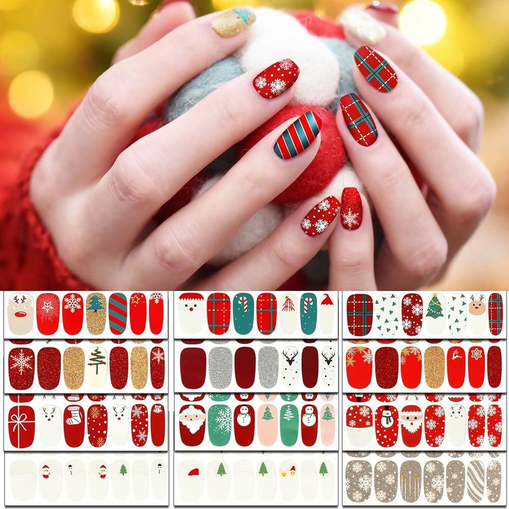 various christmas nail art kits
