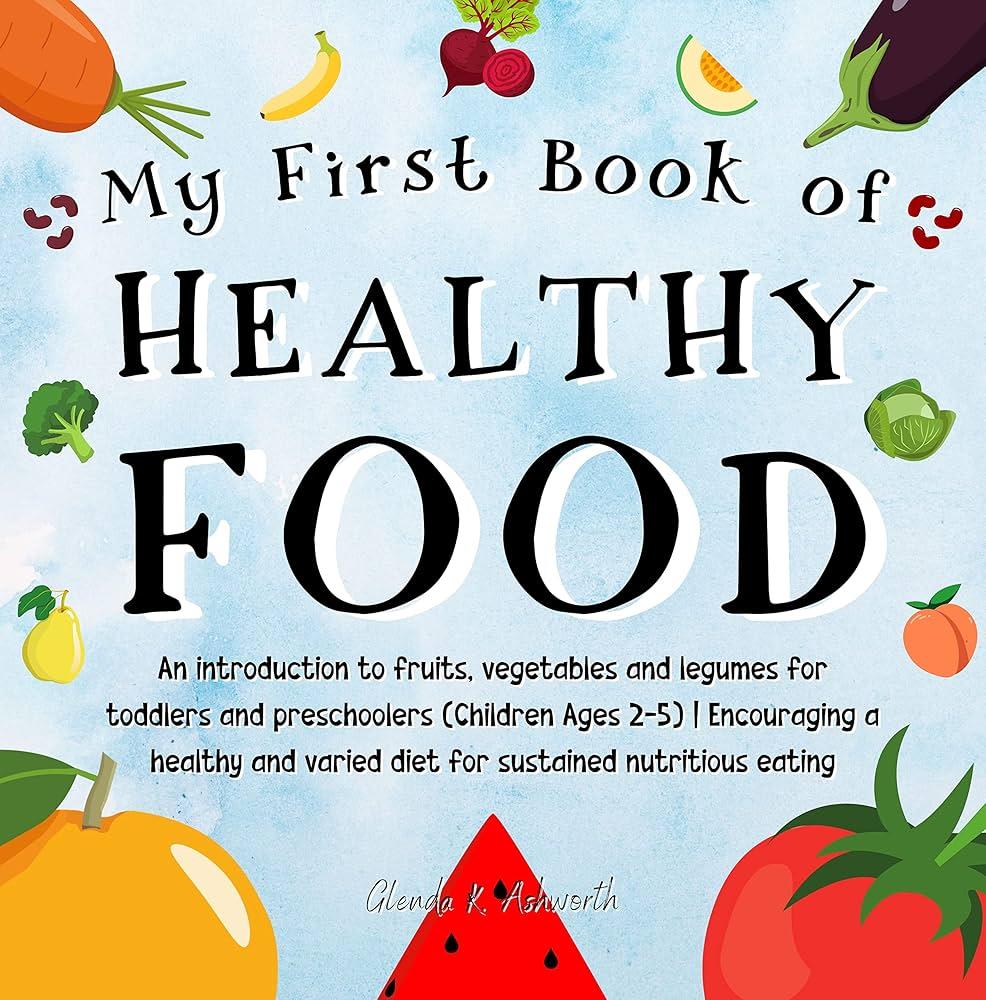 healthy food and a book