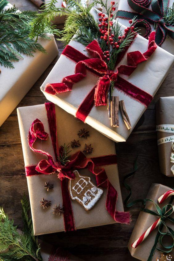 beautifully wrapped christmas gift