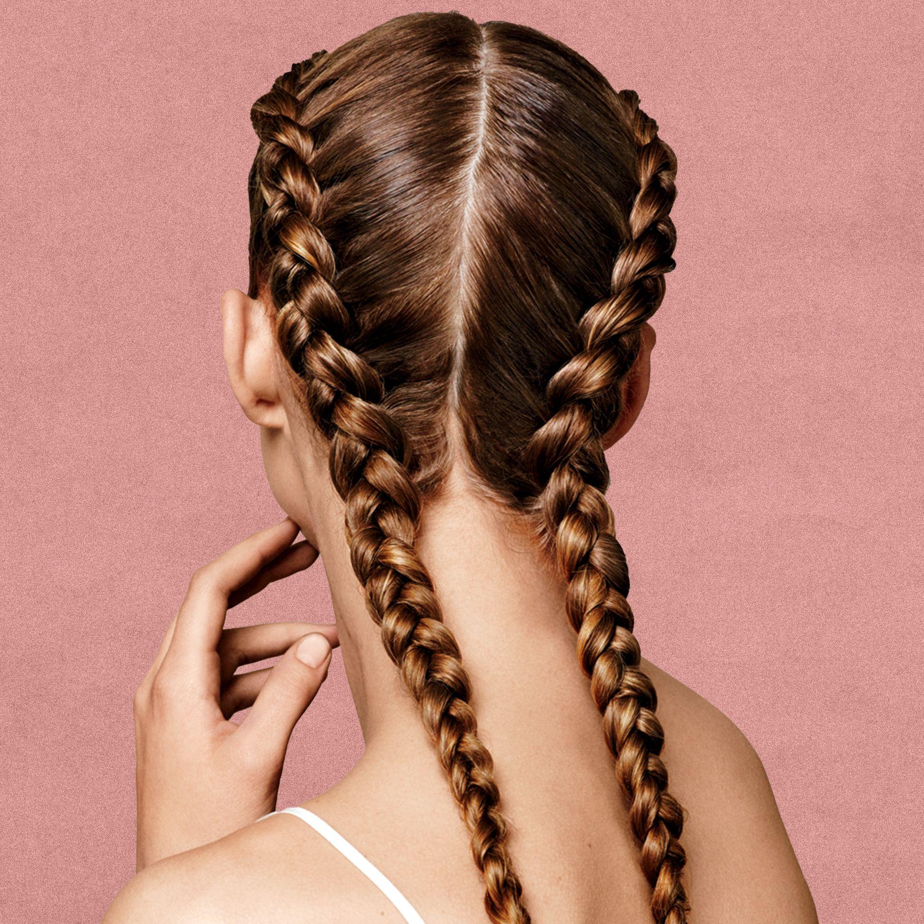 close-up of a perfect french braid