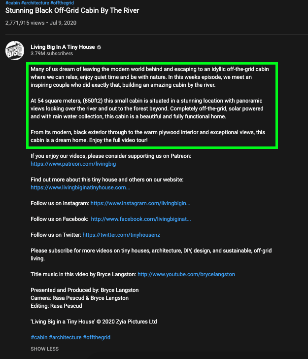 youtube video title and description example