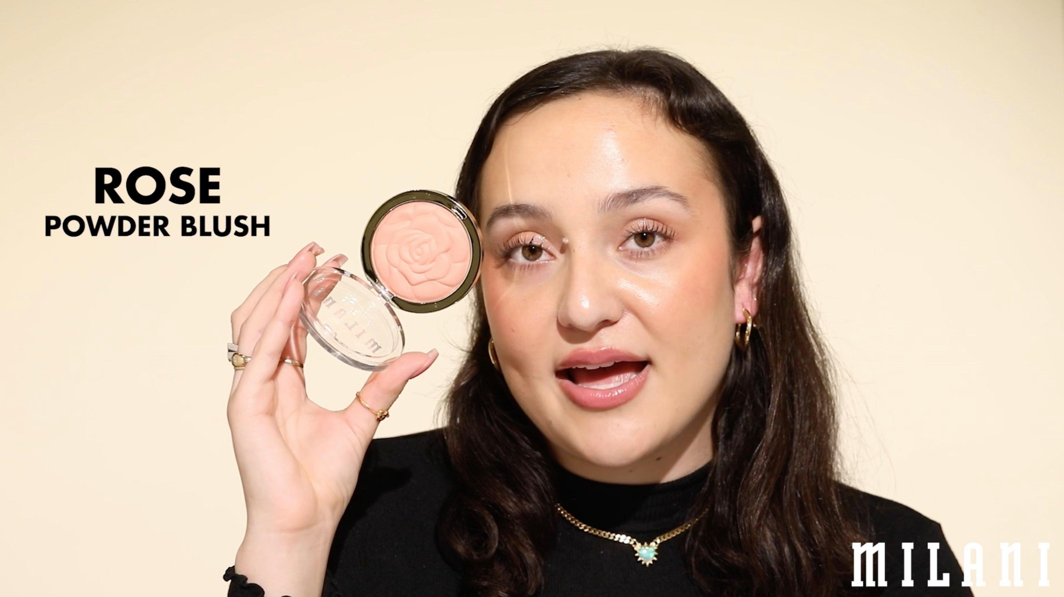 girl applying milani blush