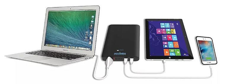 college student using a power bank in various locations on campus