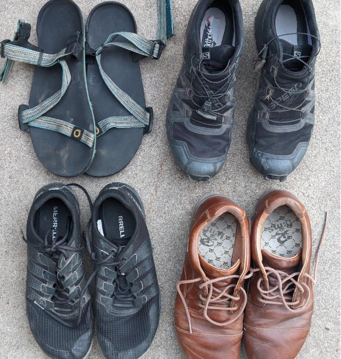 comparison of different travel shoes