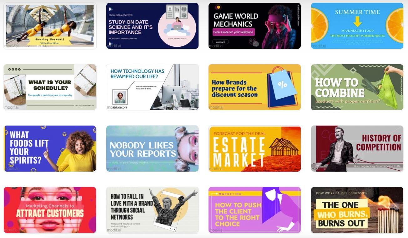 Different blog header examples