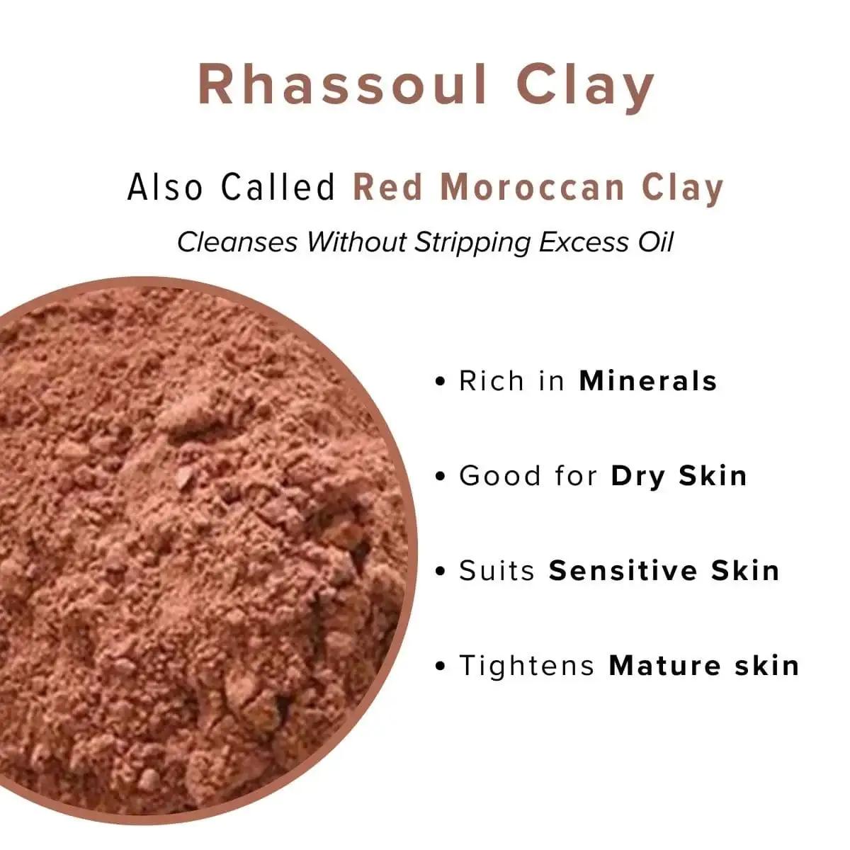 rhassoul clay mask texture