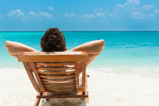 People relaxing on a beach