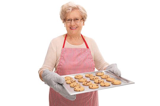 vintage kitchen, grandmother baking cookies