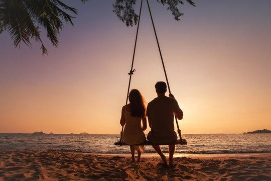 Romantic couple on vacation