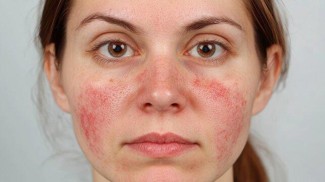close up of irritated skin
