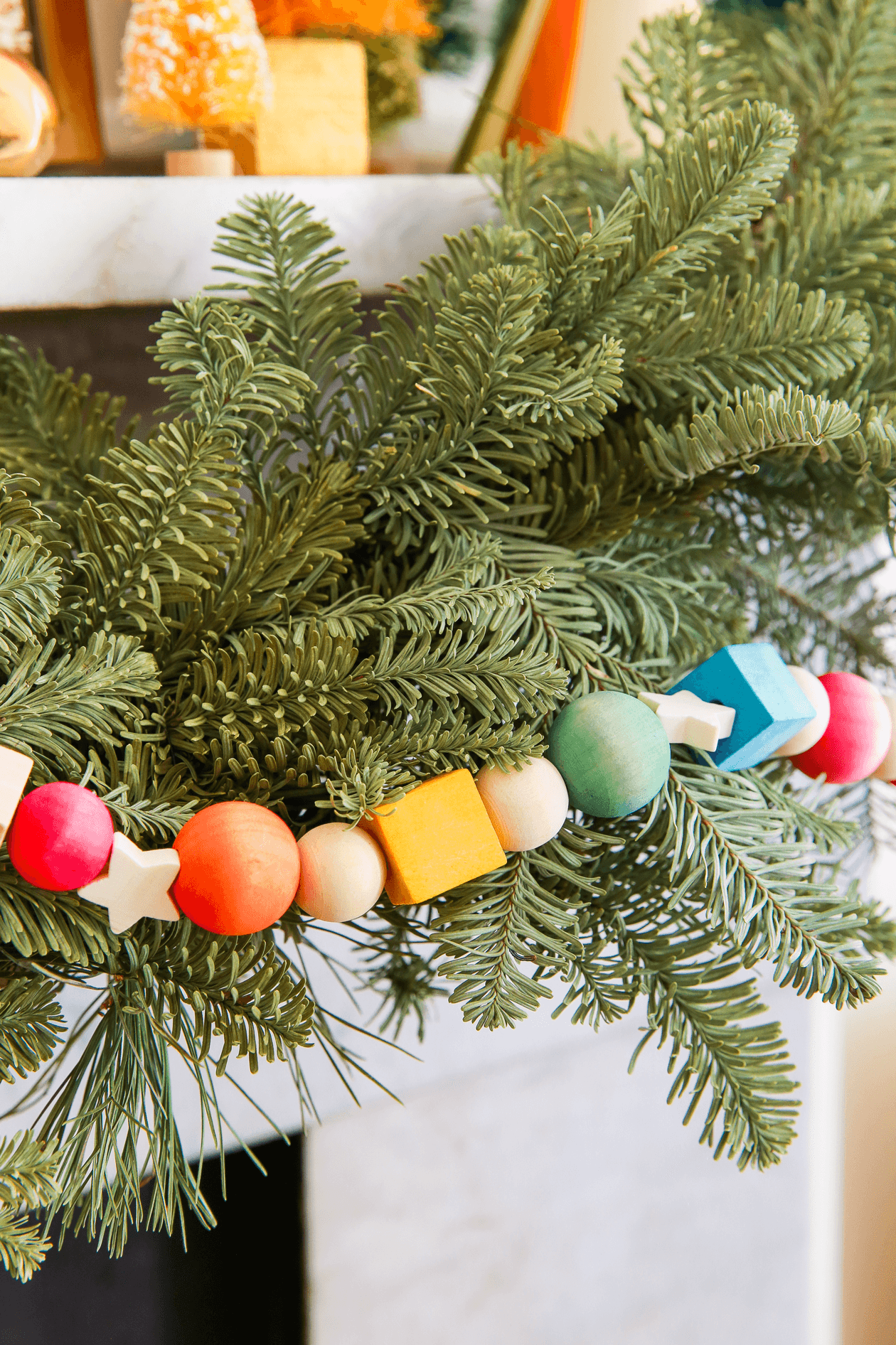 diy beaded christmas garland