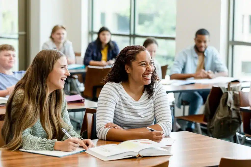 freshman student overwhelmed on college campus