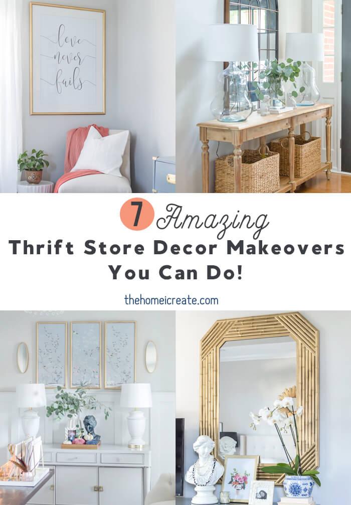 various diy home decor projects using thrifted items