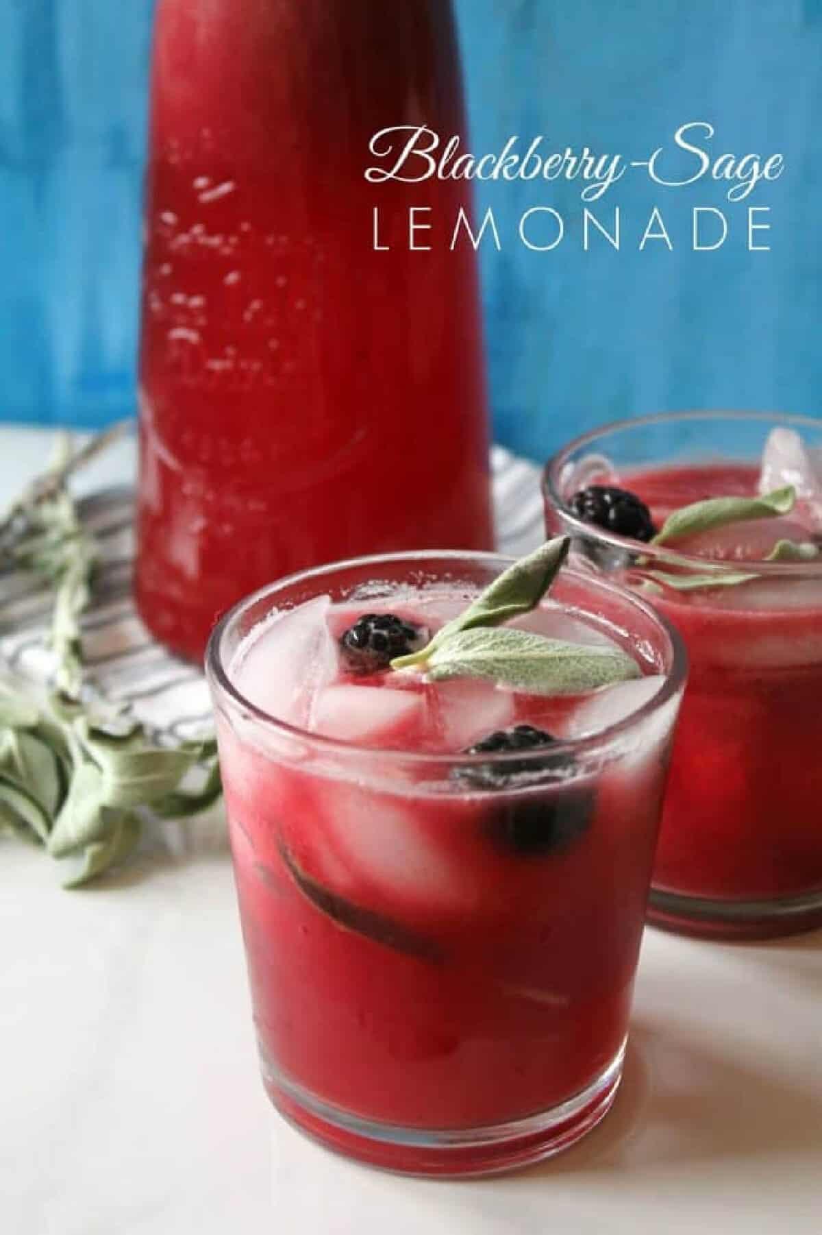person making blackberry sage lemonade in a kitchen with natural light