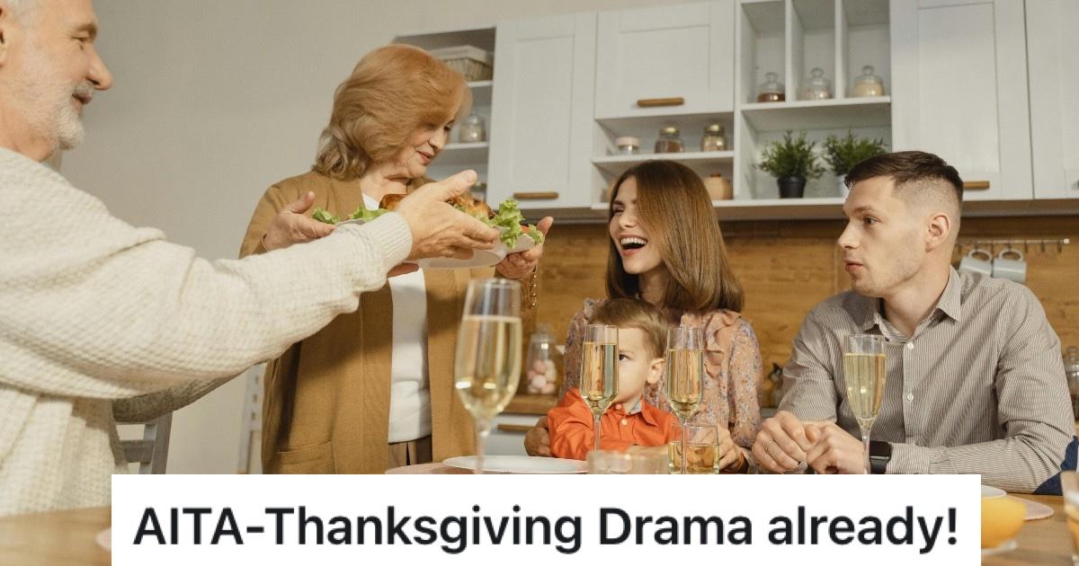 family laughing around a slightly overcooked but loved holiday turkey