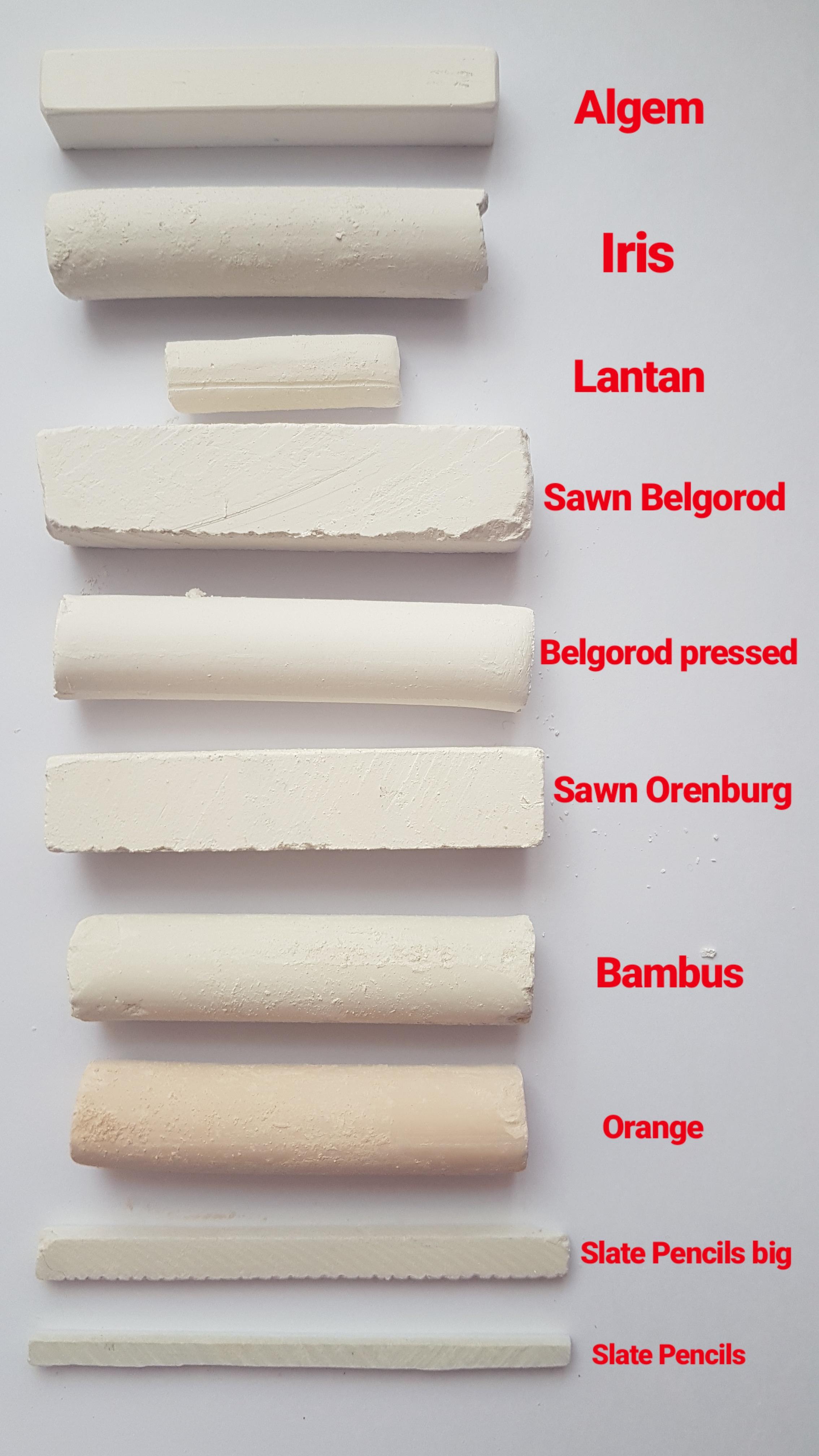 different types of chalk