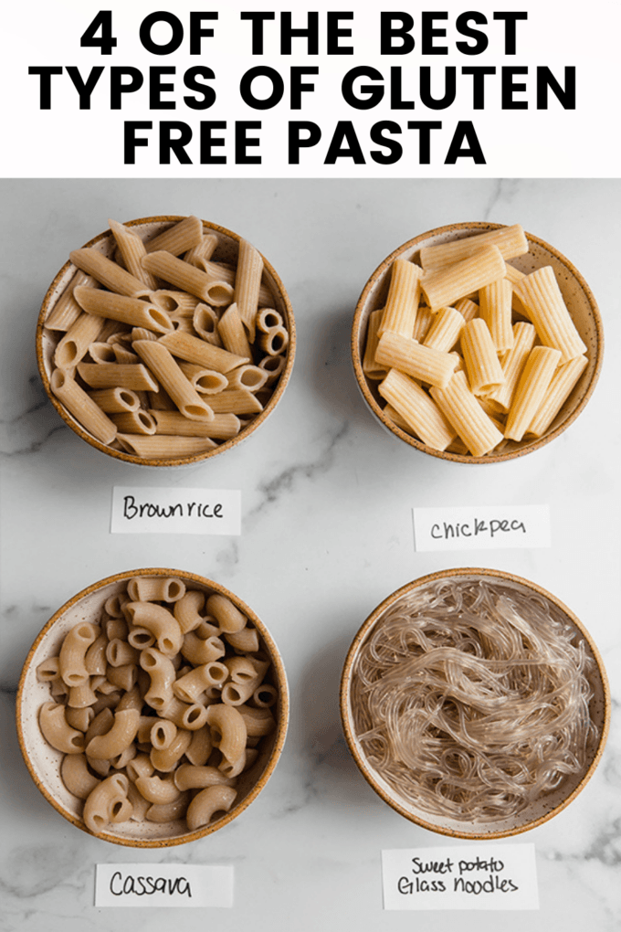 assortment of gluten-free pasta types