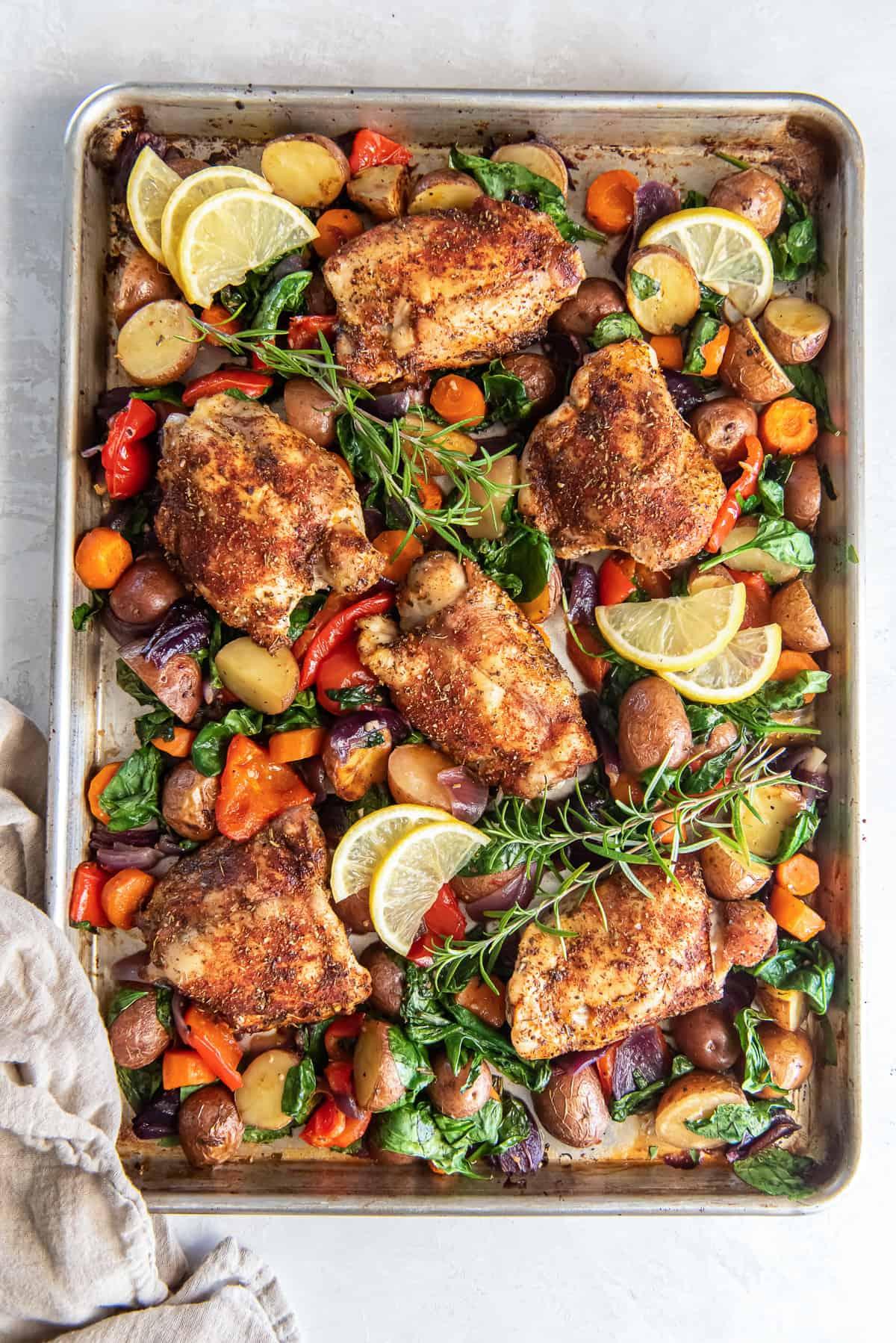 sheet pan chicken and vegetables