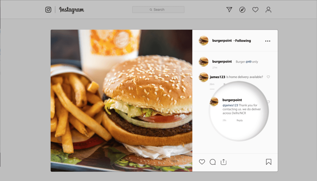 engaging with customers on instagram