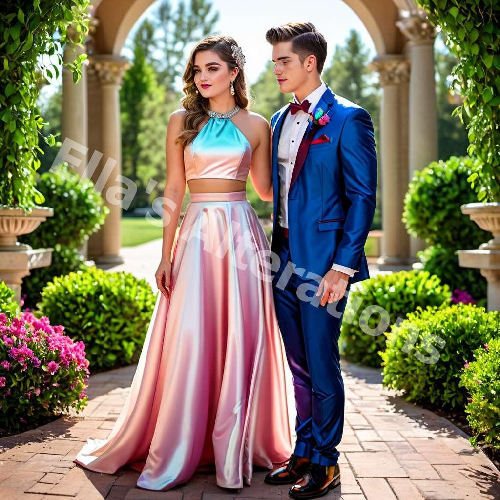 prom attendee in a unique and stylish outfit