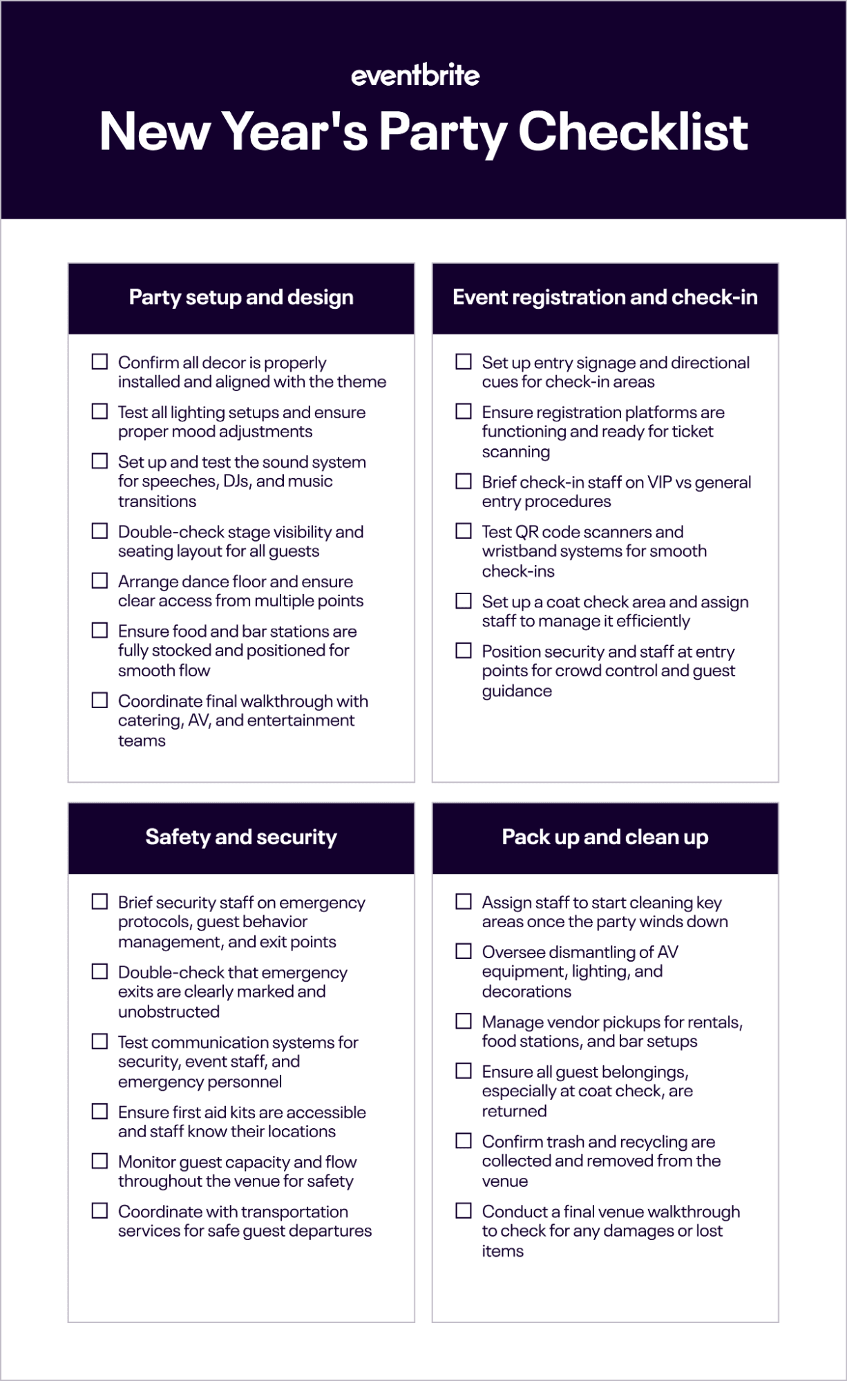 Details that make a New Year's Eve party special