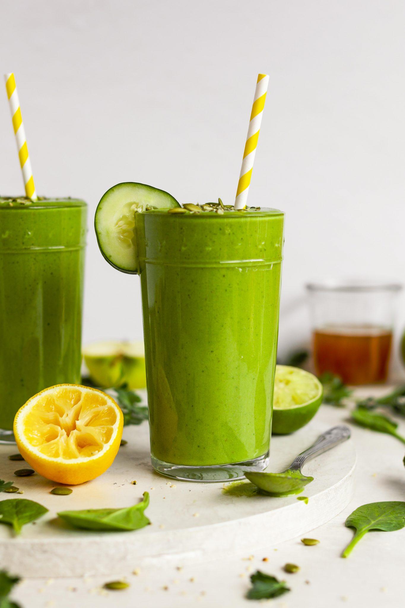 ingredients for kombucha kale smoothie