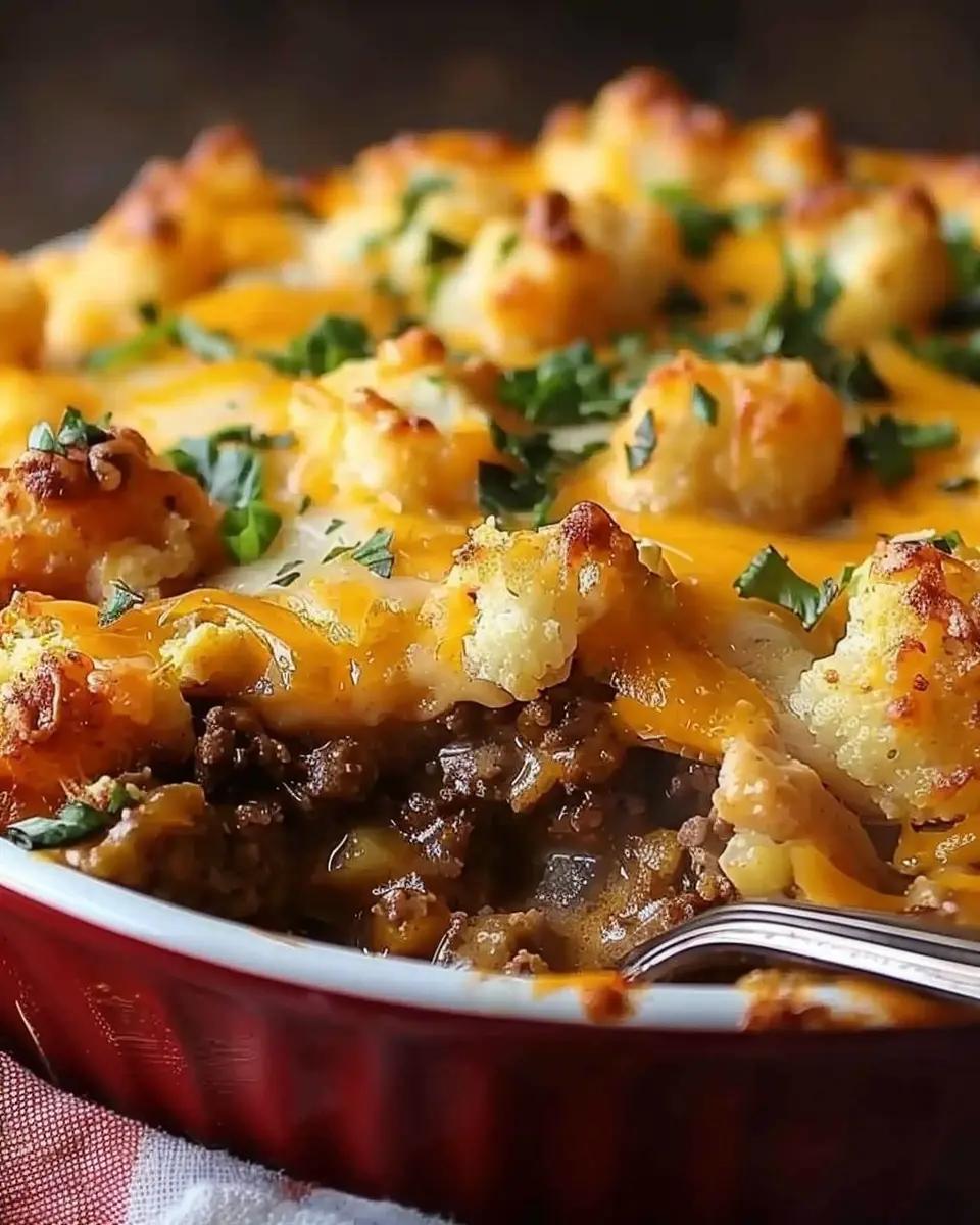 Cozy kitchen scene, cowboy casserole baking in a rustic dish, warm lighting