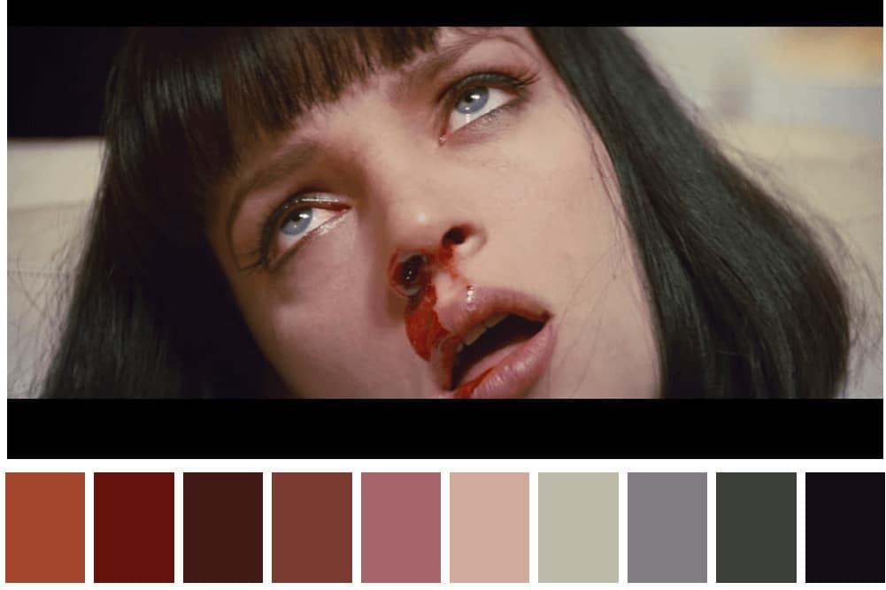 Woman looking at a color palette