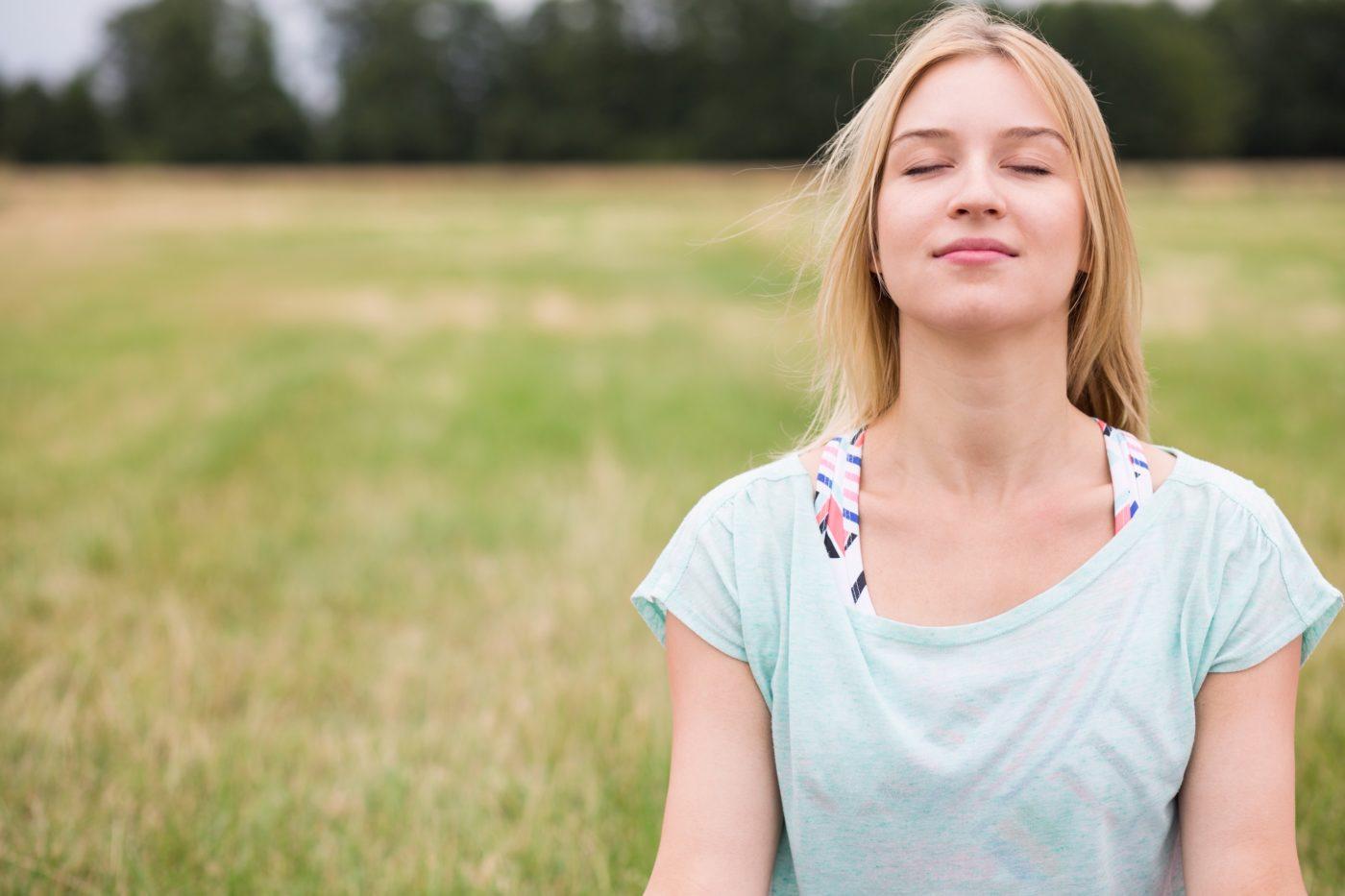 woman listening to her body