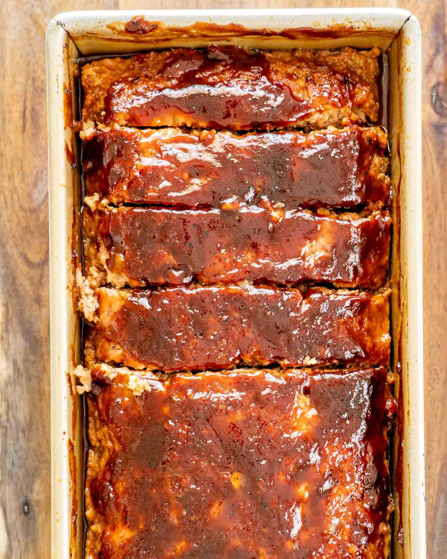 meatloaf in a baking pan, ready to go into the oven