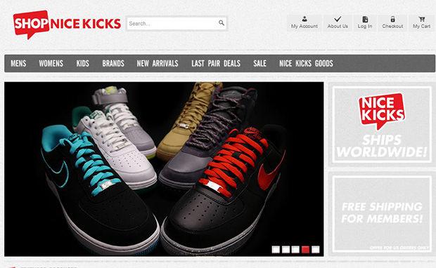 Nice Kicks blog homepage