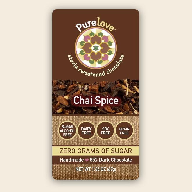 chai spiced chocolate bar with nuts and spices