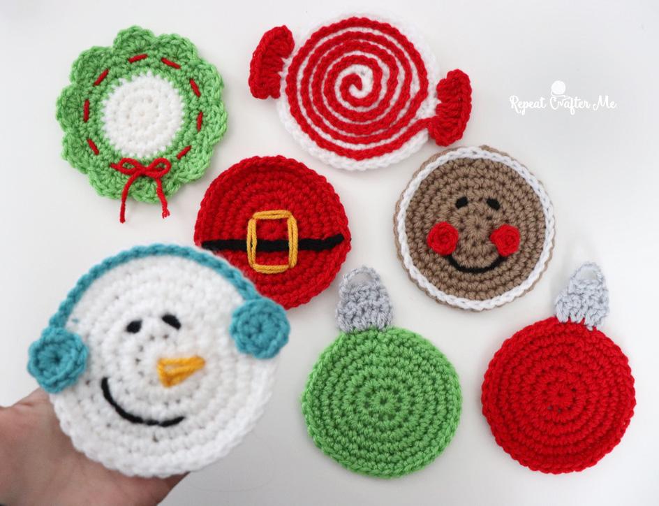diy crochet christmas coaster