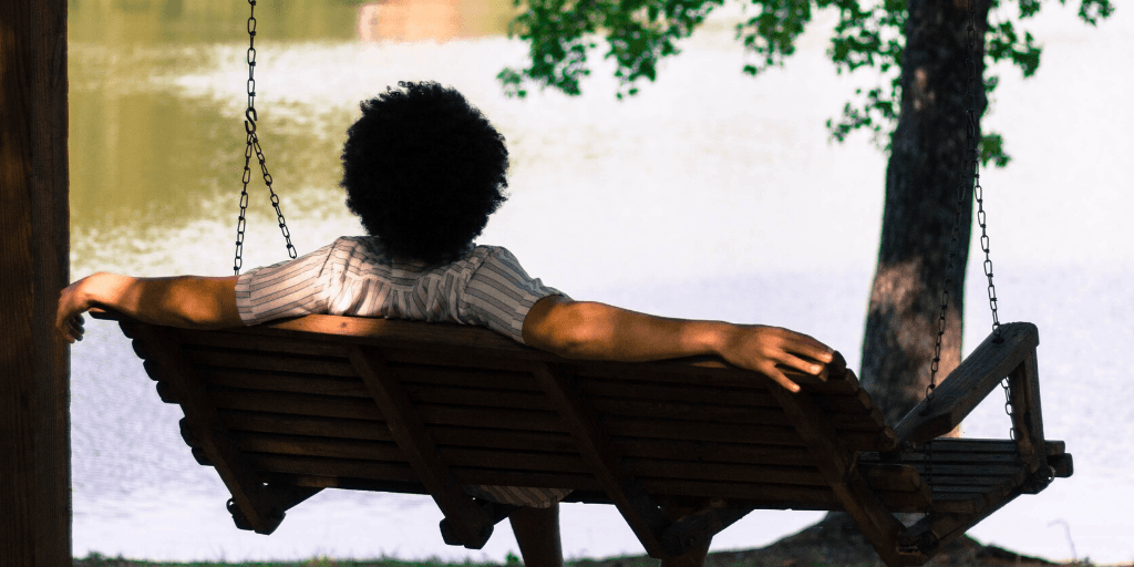 student enjoying a relaxing break