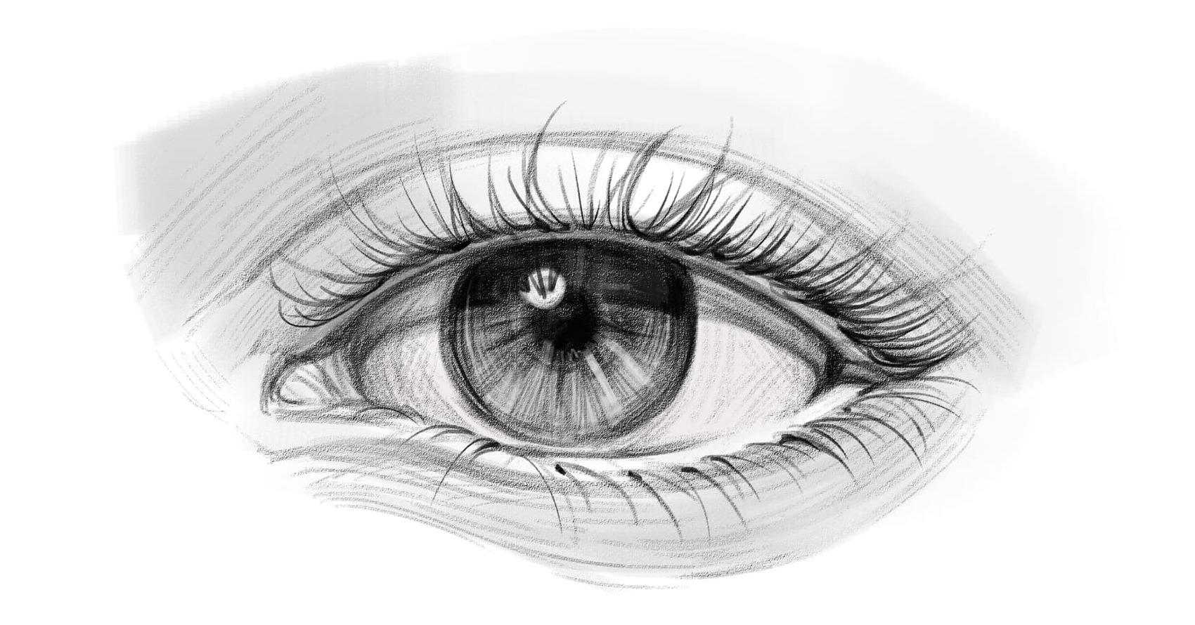 collection of realistic eye drawings